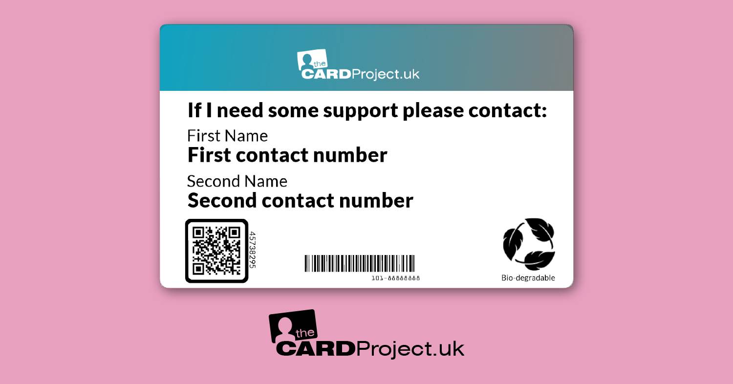 OCD (Obsessive compulsive disorder) Awareness Medical ID Alert Card  (REAR)